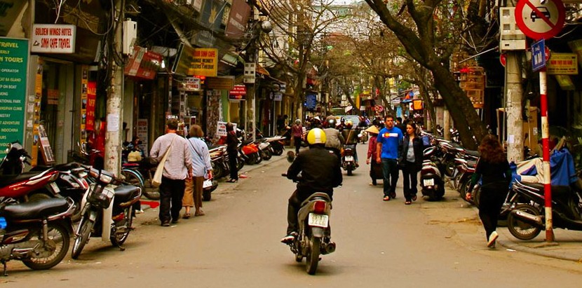 Ma May Street and people are roam around